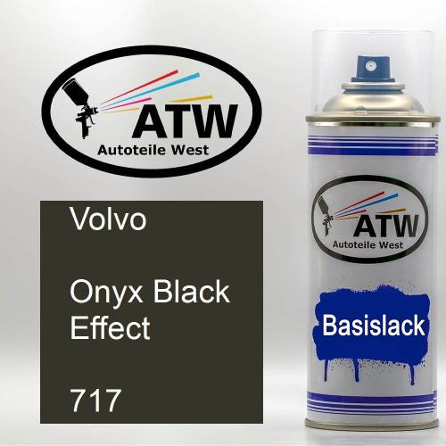 Volvo, Onyx Black Effect, 717: 400ml Sprühdose, von ATW Autoteile West.